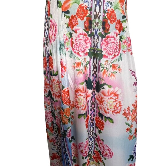 Dress Small Shift Maxi Lightweight Floral Shift Oversized Festive Y2K - Picture 8 of 13